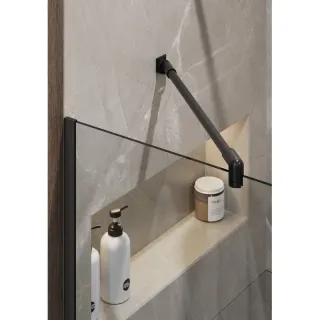 Душевая перегородка Timo T07 90 см чёрный